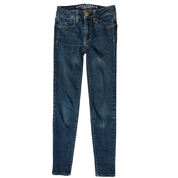 American Eagle Outfitters Denim - (6 for $25) AE Super Stretch Mid-Rise Jegging in Dark Wash Size 00 Short
